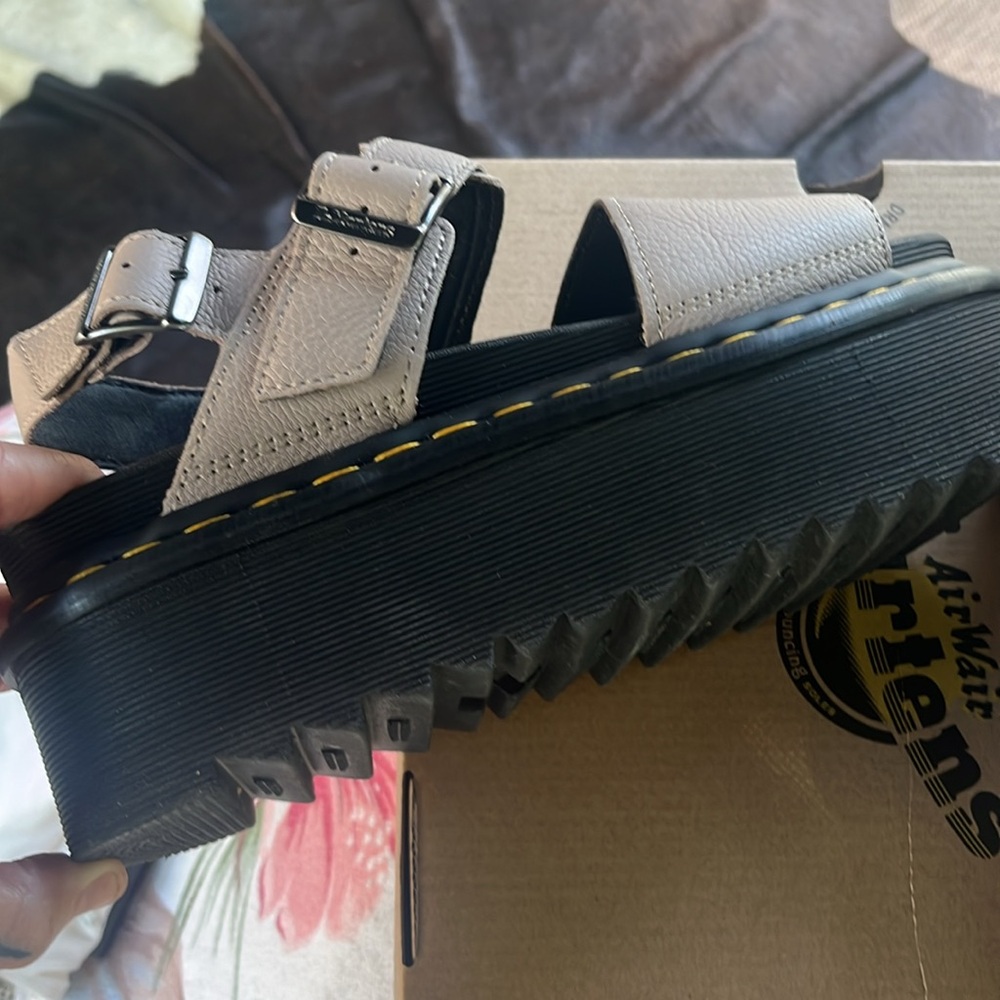 Dr. Martens Black and Cream Sandals - Picture 9 of 13